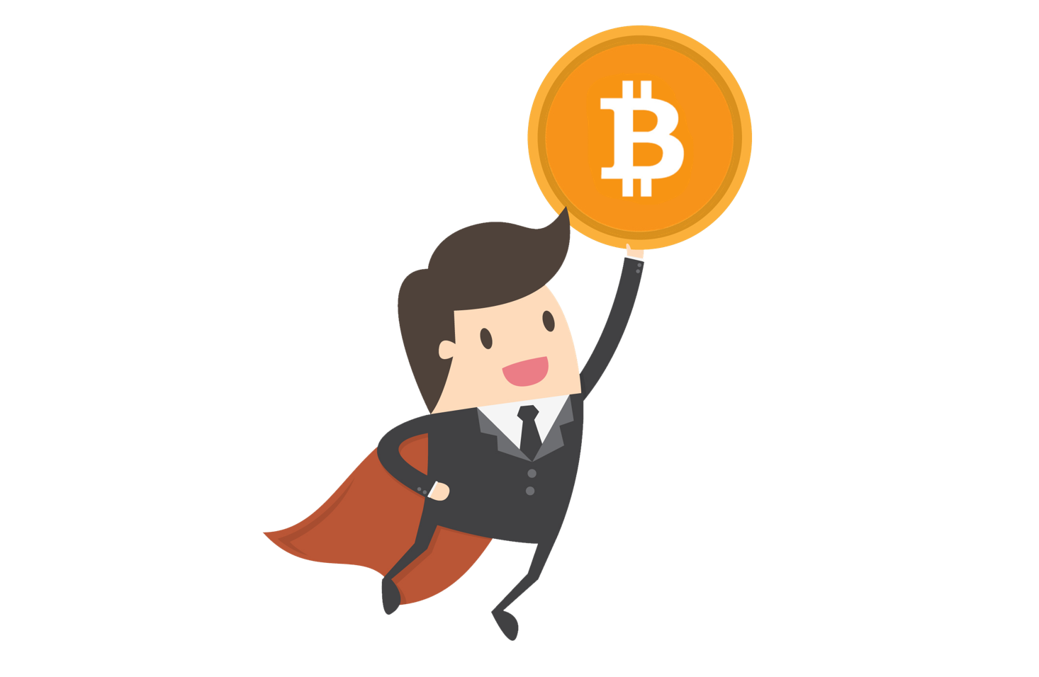 flying bitcoin guy