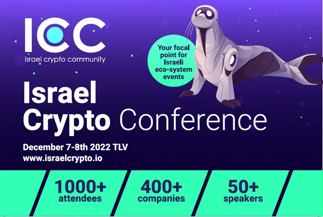 Israel Crypto Conference in Tel Aviv on December 7-8th 2022
