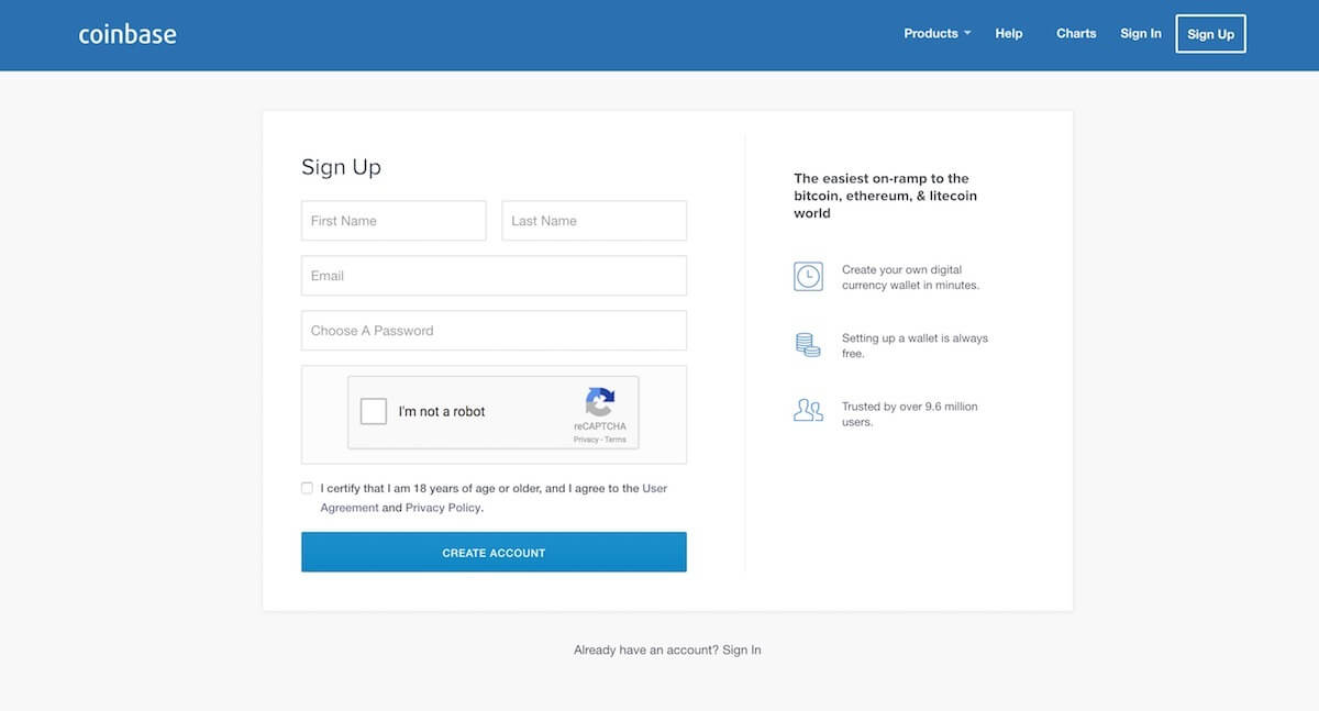 how to open coinbase business account